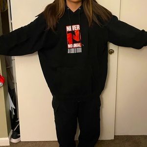 Sam Golbach Never Normal Hoodie Black & Red xxl